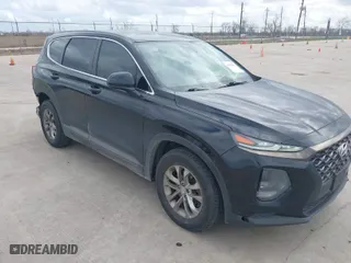 2019 Hyundai Santa Fe SE with VIN 5NMS23AD1KH074388, listed as a IAAI auction lot 41539007 with 123,570 mi miles. Bid and sale history available at carsss.com. Image 1.