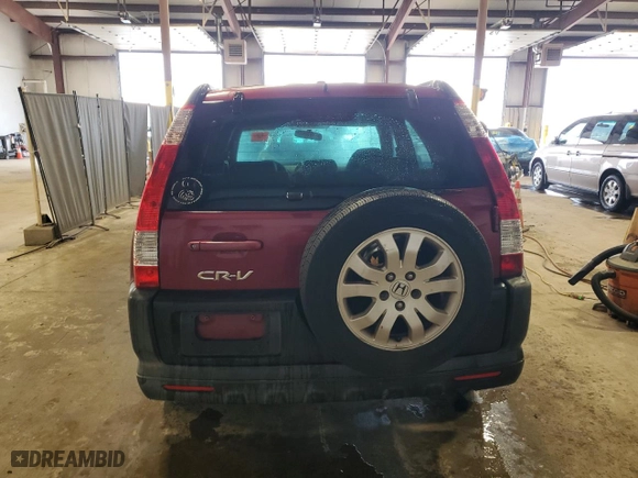 2006 Honda CR-V EX with VIN SHSRD78896U420485, listed as a Copart auction lot 53303955 with 173,687 mi miles and Salvage Title. Bid and sale history available at carsss.com. Image 6.
