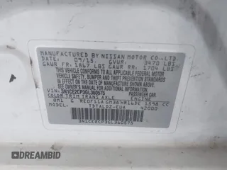 2016 Nissan Note S with VIN 3N1CE2CP3GL360575, listed as a IAAI auction lot 42505627 with 164,675 mi miles and . Bid and sale history available at DreamBid. Image 9.