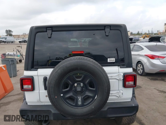 2023 Jeep Wrangler Sport S with VIN 1C4HJXDG0PW638871, listed as a IAAI auction lot 42129295 with 16,171 mi miles and . Bid and sale history available at DreamBid. Image 16.