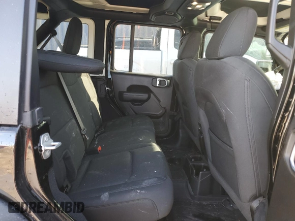2022 Jeep Wrangler Unlimited Sport S with VIN 1C4HJXDG4NW201971, listed as a Copart auction lot 42845135 with 34,461 mi miles and Salvage Title. Bid and sale history available at carsss.com. Image 10.