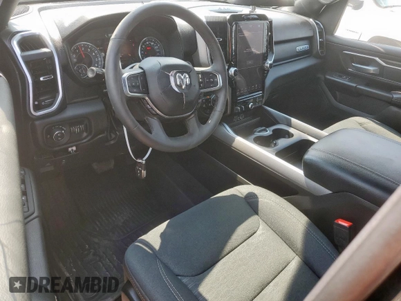 2025 Ram 1500 with VIN 1C6SRFMPXSN583439, listed as a Copart auction lot 59518285 with 10,253 mi miles and Non repairable. Bid and sale history available at DreamBid. Image 8.