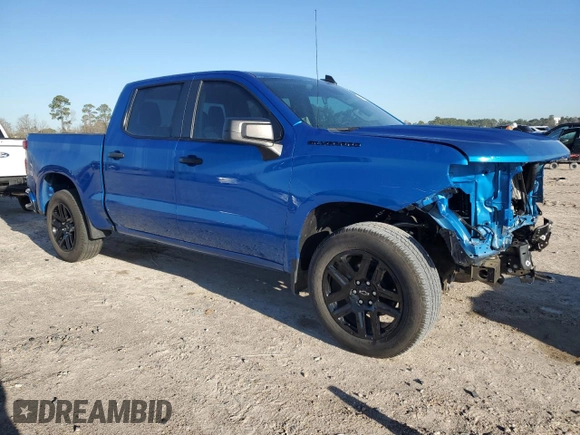 2024 Chevrolet Silverado 1500 Custom with VIN 3GCPABEK1RG202503, listed as a Copart auction lot 48681235 with Not Provided miles and Salvage Title. Bid and sale history available at DreamBid. Image 4.