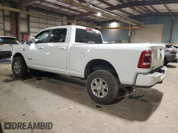 2023 Ram 2500 Laramie with VIN 3C6UR5FLXPG632054, listed as a Copart auction lot 51972575 with 79,647 mi miles and Salvage Title. Bid and sale history available at carsss.com. Image 2.