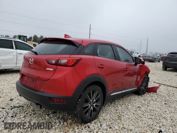 2017 Mazda CX-3 Grand Touring z VIN JM1DKFD79H0162503, wystawiony jako Copart lot #44717205 z przebiegiem 102 013 mil mil oraz Szkoda całkowita • Salvage title. Historia ofert i sprzedaży dostępna na DreamBid. Obrazek 3.