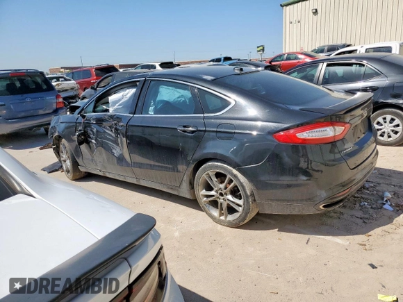 2013 Ford Fusion Titanium with VIN 3FA6P0K91DR323583, listed as a Copart auction lot 52909605 with 0 mi miles and Salvage Title. Bid and sale history available at carsss.com. Image 2.