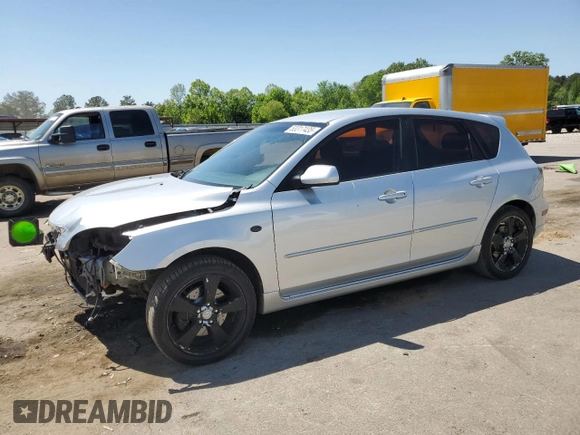 2004 Mazda 3 s with VIN JM1BK343741122704, listed as a Copart auction lot 53317435 with 214,688 mi miles and Salvage Title. Bid and sale history available at carsss.com. Image 1.