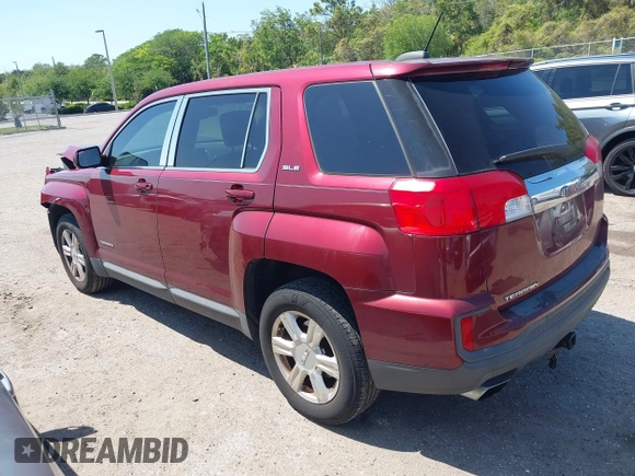 2016 GMC Terrain SLE with VIN 2GKALMEKXG6246461, listed as a IAAI auction lot 42003819 with 107,582 mi miles. Bid and sale history available at carsss.com. Image 3.