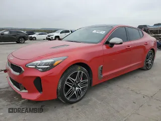 2022 Kia Stinger GT1 with VIN KNAE45LC0N6113591, listed as a Copart auction lot 79040614 with 27,840 mi miles and Salvage Title. Bid and sale history available at carsss.com. Image 1.