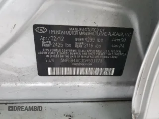 2013 Hyundai Sonata GLS z VIN 5NPEB4AC3DH503773, wystawiony jako Copart lot #47603525 z przebiegiem 217 437 mil mil oraz Szkody całkowita. Historia ofert i sprzedaży dostępna na DreamBid. Obrazek 12.
