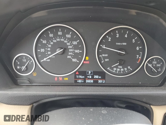 2016 BMW 3 Series 320i xDrive with VIN WBA8A3C54GK690792, listed as a Copart auction lot 42239415 with 26,836 mi miles and Salvage Title. Bid and sale history available at DreamBid. Image 9.