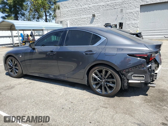 2022 Lexus IS 350 F Sport with VIN JTHGZ1B27N5055935, listed as a Copart auction lot 52050285 with 40,586 mi miles and Salvage title. Bid and sale history available at DreamBid. Image 2.