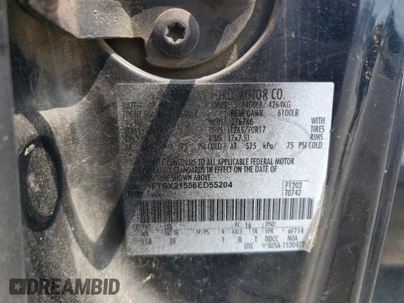 2006 Ford F-250 XL with VIN 1FTSX21556ED55204, listed as a Copart auction lot 62774135 with 266,214 mi miles and Clean title. Bid and sale history available at DreamBid. Image 12.