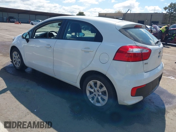 2016 Kia Rio LX with VIN KNADM5A37G6676302, listed as a IAAI auction lot 41937880 with 51,599 mi miles and . Bid and sale history available at DreamBid. Image 3.