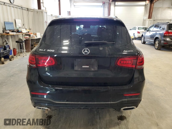 2022 Mercedes-Benz GLC 300 with VIN W1N0G8EB4NV374506, listed as a Copart auction lot 54725765 with 52,518 mi miles and Salvage Title. Bid and sale history available at DreamBid. Image 6.