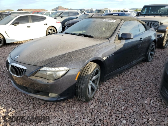 2008 BMW 6 Series 650i with VIN WBAEB53568CX61840, listed as a Copart auction lot 78437654 with 117,548 mi miles and Clean Title. Bid and sale history available at carsss.com. Image 1.