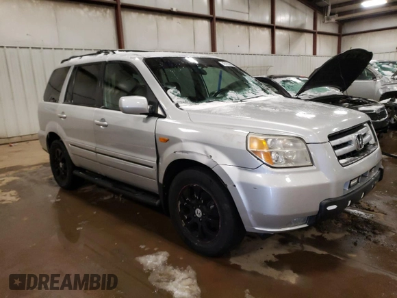 2007 Honda Pilot EX with VIN 5FNYF18457B018486, listed as a Copart auction lot 45153395 with 192,485 mi miles and Salvage Title. Bid and sale history available at DreamBid. Image 4.