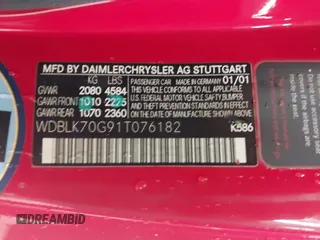2001 Mercedes-Benz CLK 320/430 z VIN WDBLK70G91T076182, wystawiony jako IAAI lot #42244062 z przebiegiem 77 733 mil mil oraz . Historia ofert i sprzedaży dostępna na DreamBid. Obrazek 9.
