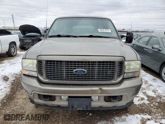 2003 Ford Excursion Limited z VIN 1FMNU43S53EA80400, wystawiony jako Copart lot #88481675 z przebiegiem 177 274 mil mil oraz Szkody całkowita. Historia ofert i sprzedaży dostępna na DreamBid. Obrazek 5.