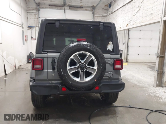 2019 Jeep Wrangler Unlimited Sahara with VIN 1C4HJXEG9KW656454, listed as a IAAI auction lot 41648236 with 75,403 mi miles and . Bid and sale history available at DreamBid. Image 17.