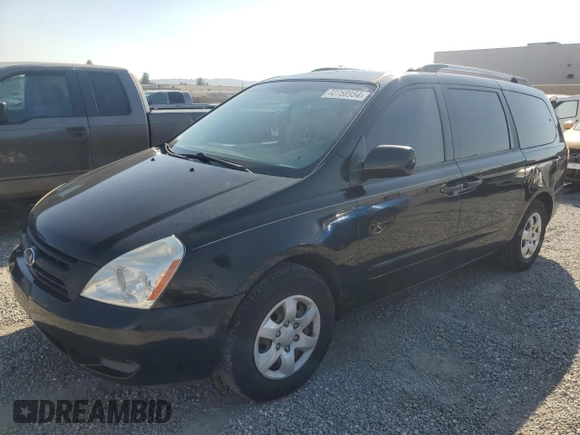 2010 Kia Sedona LX with VIN KNDMG4C38A6327139, listed as a Copart auction lot 72758954 with 172,870 mi miles and Salvage Title. Bid and sale history available at carsss.com. Image 1.