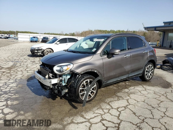 2017 FIAT 500X Urbana Edition with VIN ZFBCFXCB6HP590244, listed as a Copart auction lot 42720365 with 107,748 mi miles and Salvage title. Bid and sale history available at DreamBid. Image 1.