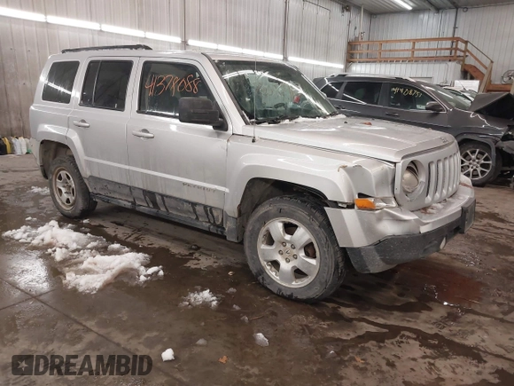 2012 Jeep Patriot Sport with VIN 1C4NJRBB4CD520348, listed as a IAAI auction lot 41378088 with 287,637 mi miles. Bid and sale history available at carsss.com. Image 1.