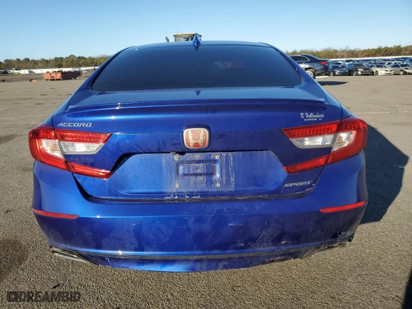 2020 Honda Accord Sedan Sport with VIN 1HGCV1F32LA127113, listed as a Copart auction lot 45515805 with 0 mi miles and Salvage Title. Bid and sale history available at carsss.com. Image 6.