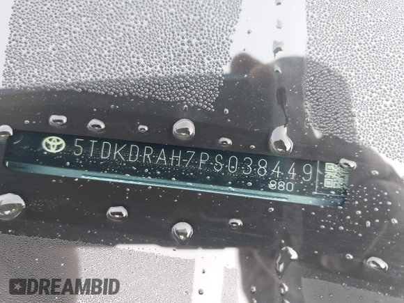 2023 Toyota Highlander L with VIN 5TDKDRAH7PS038449, listed as a IAAI auction lot 42298596 with 112,275 mi miles and . Bid and sale history available at DreamBid. Image 9.