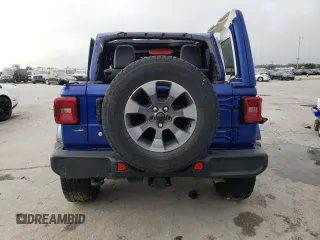2020 Jeep Wrangler Unlimited Sahara with VIN 1C4HJXEN0LW148812, listed as a Copart auction lot 44254895 with 0 mi miles and Salvage Title. Bid and sale history available at carsss.com. Image 6.