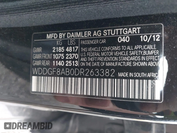 2013 Mercedes-Benz C 300 Sport z VIN WDDGF8AB0DR263382, wystawiony jako IAAI lot #42601043 z przebiegiem 106 154 mil mil oraz . Historia ofert i sprzedaży dostępna na DreamBid. Obrazek 9.