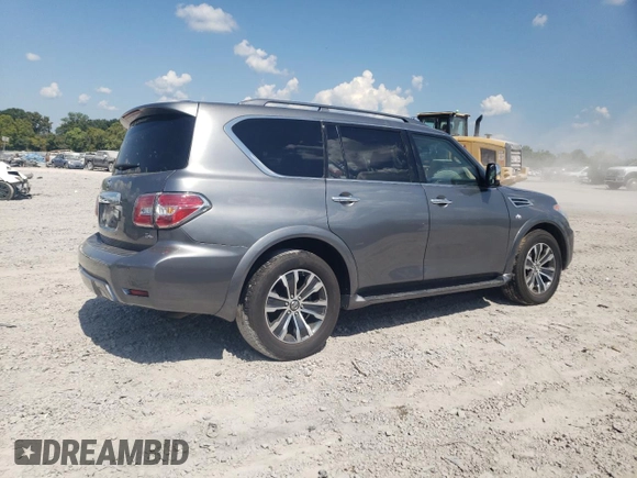2020 Nissan Armada SL with VIN JN8AY2ND7L9109709, listed as a Copart auction lot 69056124 with 53,593 mi miles and Salvage Title. Bid and sale history available at carsss.com. Image 3.