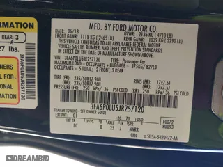 2018 Ford Fusion Hybrid SE with VIN 3FA6P0LU5JR257120, listed as a IAAI auction lot 41859050 with 142,524 mi miles. Bid and sale history available at carsss.com. Image 9.
