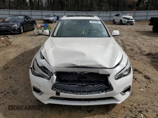 2018 Infiniti Q50 3.0t Luxe with VIN JN1EV7AP1JM354635, listed as a Copart auction lot 45191065 with 58,914 mi miles and Salvage Title. Bid and sale history available at carsss.com. Image 5.