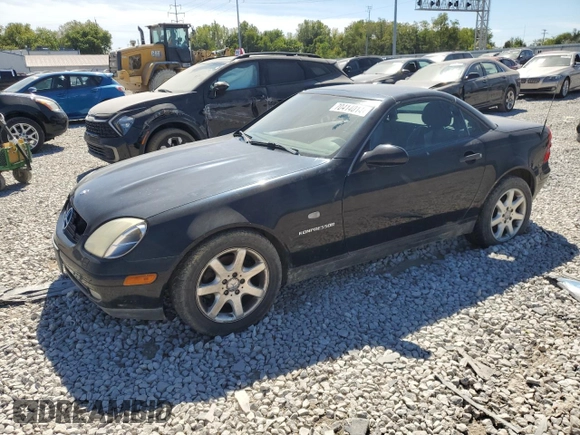 1999 Mercedes-Benz SLK-Class with VIN WDBKK47F8XF124253, listed as a Copart auction lot 70414014 with 0 mi miles and Salvage Title. Bid and sale history available at carsss.com. Image 1.