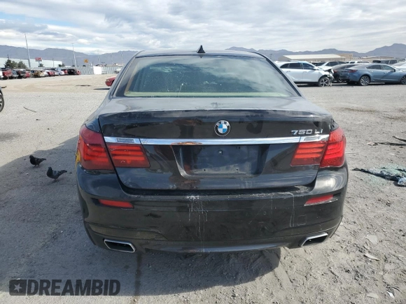 2015 BMW 7 Series 750Li with VIN WBAYE8C59FD781223, listed as a Copart auction lot 54944265 with 125,203 mi miles and Salvage title. Bid and sale history available at DreamBid. Image 6.