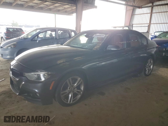 2017 BMW 3 Series 330e iPerformance with VIN WBA8E1C3XHA158851, listed as a Copart auction lot 85889824 with 135,625 mi miles and Salvage Title. Bid and sale history available at carsss.com. Image 1.