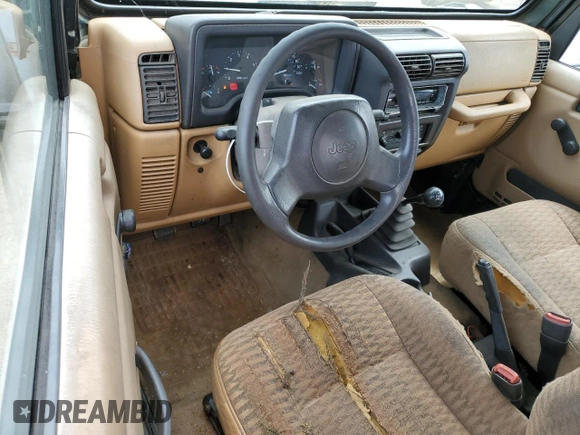 1998 Jeep Wrangler SE with VIN 1J4FY29P9WP767516, listed as a Copart auction lot 58149245 with 190,964 mi miles and Salvage title. Bid and sale history available at DreamBid. Image 8.