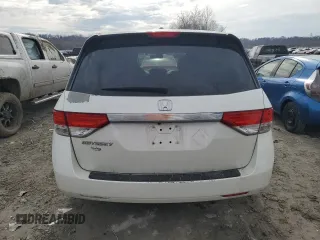 2017 Honda Odyssey EX-L with VIN 5FNRL5H68HB024712, listed as a Copart auction lot 46572565 with 104,917 mi miles and Salvage Title. Bid and sale history available at DreamBid. Image 6.