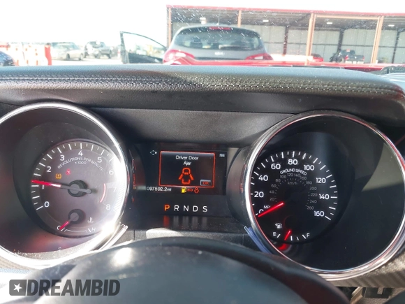 2016 Ford Mustang V6 with VIN 1FA6P8AM7G5201452, listed as a IAAI auction lot 40831733 with 97,592 mi miles and . Bid and sale history available at carsss.com. Image 7.