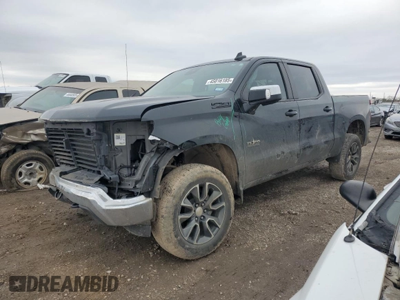 2023 Chevrolet Silverado 1500 LT with VIN 2GCUDDED1P1122678, listed as a Copart auction lot 45016185 with 29,999 mi miles and Salvage Title. Bid and sale history available at carsss.com. Image 1.