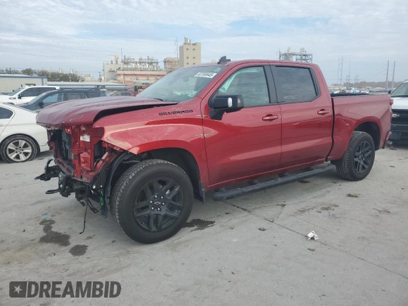 2024 Chevrolet Silverado 1500 RST with VIN 1GCPADED6RZ344276, listed as a Copart auction lot 43769945 with 4,708 mi miles and Salvage Title. Bid and sale history available at carsss.com. Image 1.