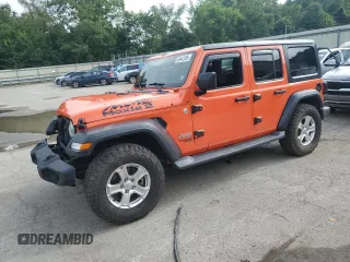 2018 Jeep Wrangler Unlimited Sport с VIN 1C4HJXDG5JW273904, выставлен на аукционе Copart как лот 66442065 с пробегом 92 977 миль миль и Списание • Salvage title. История ставок и продаж доступна на DreamBid. Изображение 1.