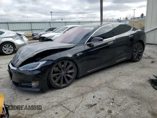 2017 Tesla Model S 100D z VIN 5YJSA1E46HF199513, wystawiony jako Copart lot #43470665 z przebiegiem Nie podano mil oraz Szkoda całkowita • Salvage title. Historia ofert i sprzedaży dostępna na DreamBid. Obrazek 1.