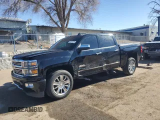 2015 Chevrolet Silverado 1500 High Country with VIN 3GCUKTEC3FG491877, listed as a Copart auction lot 43873615 with 119,290 mi miles and Salvage Title. Bid and sale history available at DreamBid. Image 1.