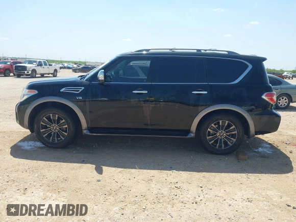 2018 Nissan Armada Platinum with VIN JN8AY2NF1J9332309, listed as a IAAI auction lot 41957271 with 125,650 mi miles. Bid and sale history available at carsss.com. Image 14.