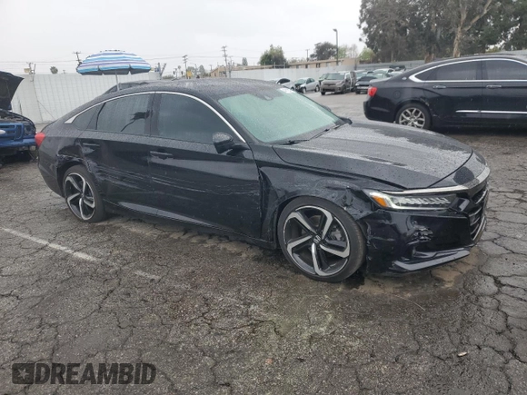 2022 Honda Accord Sedan Sport SE with VIN 1HGCV1F40NA081261, listed as a Copart auction lot 49120795 with 29,076 mi miles and Salvage Title. Bid and sale history available at carsss.com. Image 4.