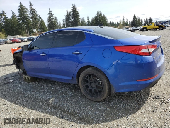 2013 Kia Optima SX with VIN 5XXGR4A65DG153959, listed as a Copart auction lot 52216175 with 112,332 mi miles and Salvage Title. Bid and sale history available at carsss.com. Image 2.