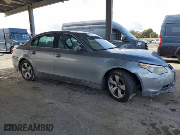 2004 BMW 5 Series 530i with VIN WBANA735X4B808964, listed as a Copart auction lot 49295755 with 143,316 mi miles and Salvage Title. Bid and sale history available at carsss.com. Image 4.