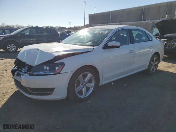 2013 Volkswagen Passat SE with VIN 1VWBP7A3XDC141312, listed as a Copart auction lot 45361805 with 103,070 mi miles and Clean Title. Bid and sale history available at carsss.com. Image 1.